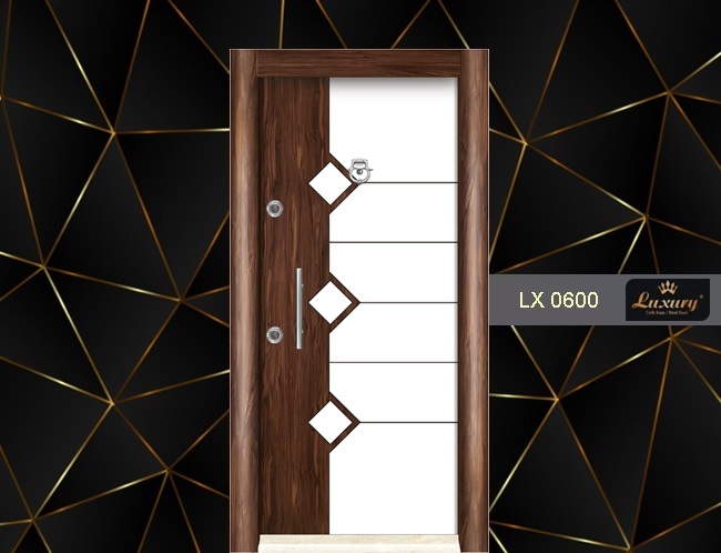 двухцветный ламинокс серия стальная дверь lx 0600