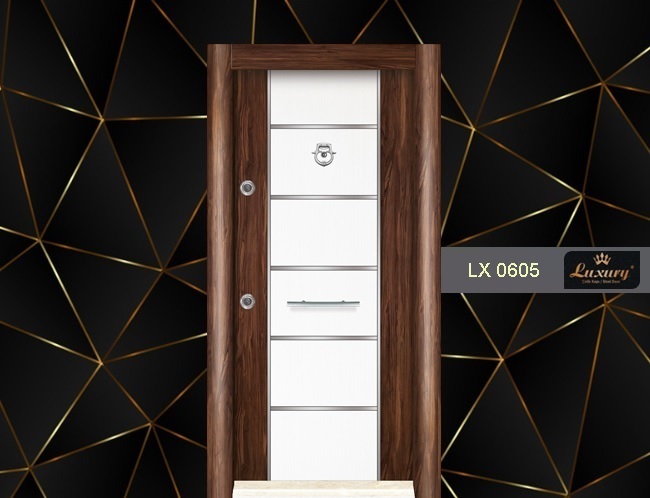 dual color laminox serie steel door lx 0605