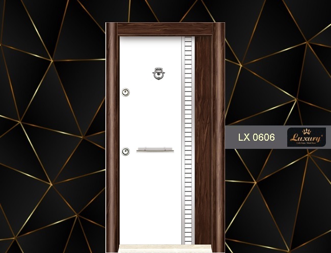 dual color laminox serie steel door lx 0606