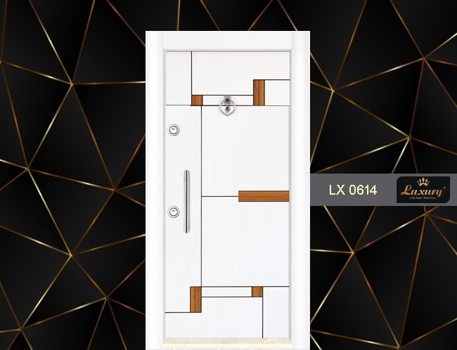 двухцветный ламинокс серия стальная дверь lx 0614