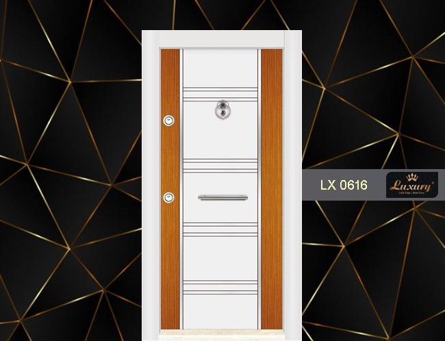 dual color laminox serie steel door lx 0616