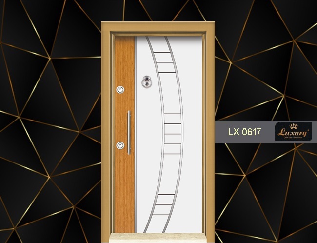 dual color laminox serie steel door lx 0617