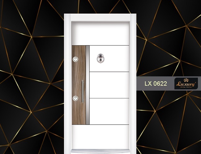 dual color laminox serie steel door lx 0622