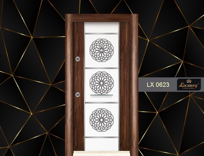 двухцветный ламинокс серия стальная дверь lx 0623