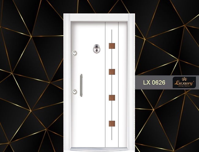 двухцветный ламинокс серия стальная дверь lx 0626