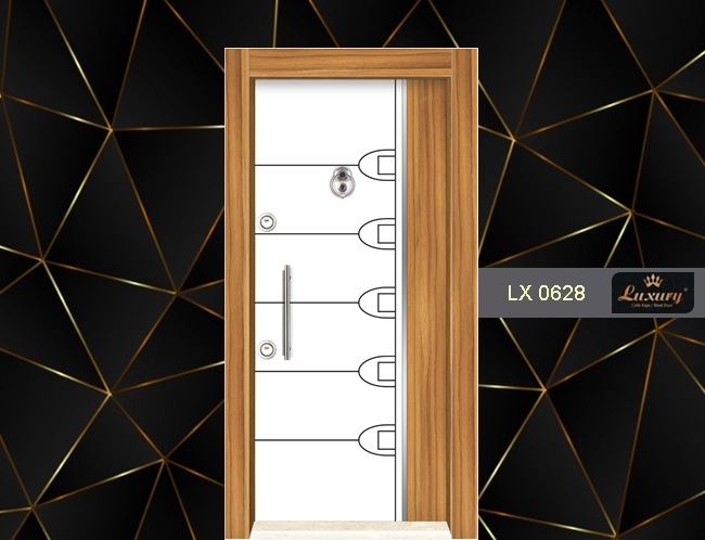 двухцветный ламинокс серия стальная дверь lx 0628
