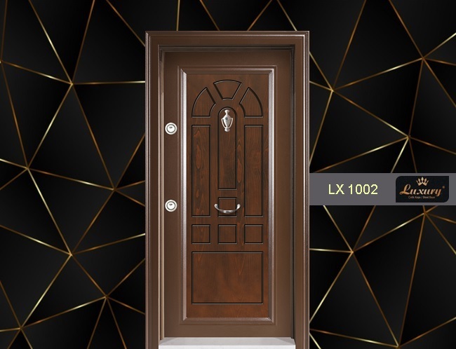 классический панелей серия стальная дверь lx 1002