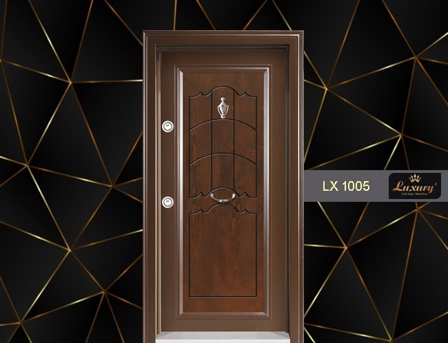 классический панелей серия стальная дверь lx 1005