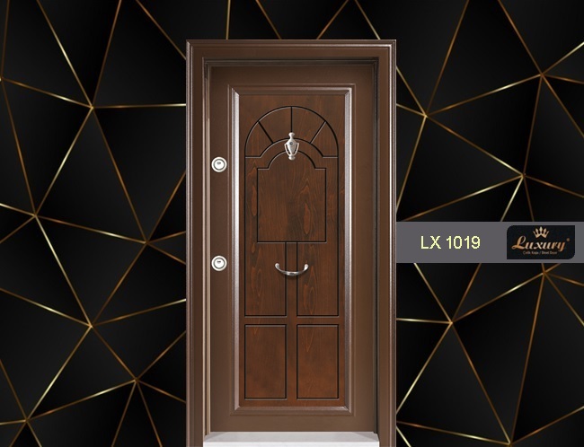 классический панелей серия стальная дверь lx 1019