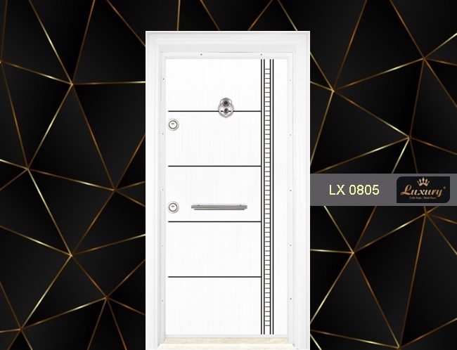 rustik laminoks seri çelik kapı lx 0805