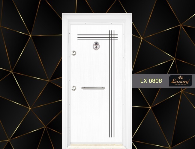 rustik laminoks seri çelik kapı lx 0808