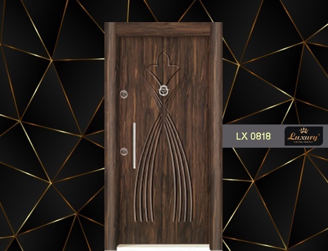 rustik laminoks seri çelik kapı lx 0818