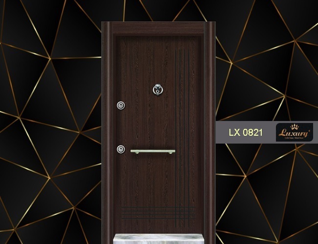 rustik laminoks seri çelik kapı lx 0821
